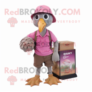 Roze Guinea Fowl mascotte...