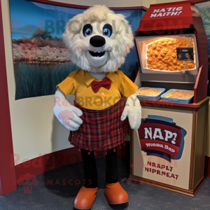 nan Shepard'S Pie mascot costume character dressed with a Graphic Tee and Pocket squares