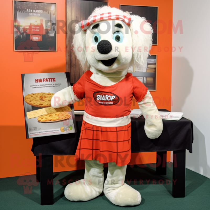 nan Shepard'S Pie mascot costume character dressed with a Graphic Tee and Pocket squares nan Shepard'S Pie mascot costume character dressed with a Graphic Tee and Pocket squares