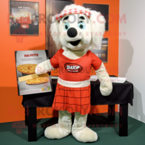 nan Shepard'S Pie mascot costume character dressed with a Graphic Tee and Pocket squares