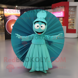 Teal Plate Spinner mascotte...