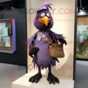 Lilla Crow maskot kostume...