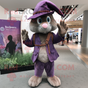 Purple Wild Rabbit maskot...