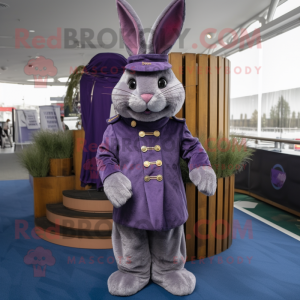 Purple Wild Rabbit maskot...