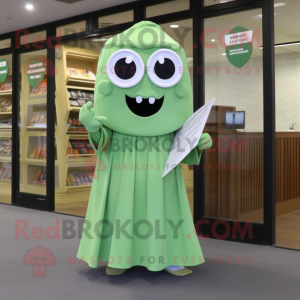 Olive Ghost maskot kostume...