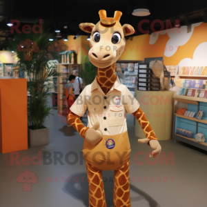 Postava maskota Tan Giraffe...