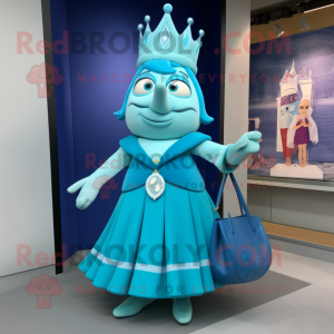 Cyan Queen maskotdräkt...