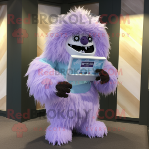 Lilla Yeti maskot kostume...