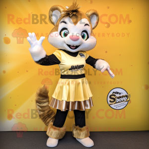 Gold Skunk maskot drakt...