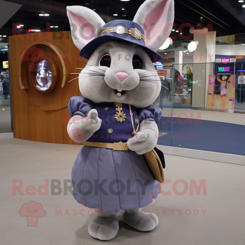 nan Chinchilla mascot costume character dressed with a Skirt and Rings nan Chinchilla mascot costume character dressed with a Skirt and Rings