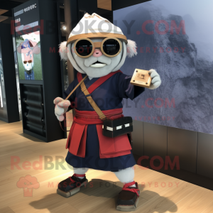  Samurai maskot kostym...