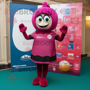 Magenta Rugby Ball maskot...