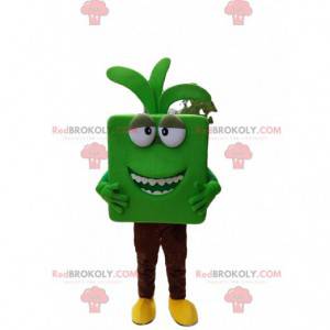 Grass mascot, giant flower pot, gardener costume -