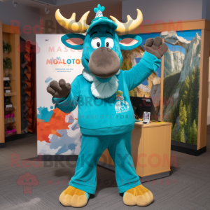 Postava maskota Teal Moose...