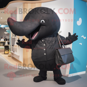 Black Whale maskot kostume...