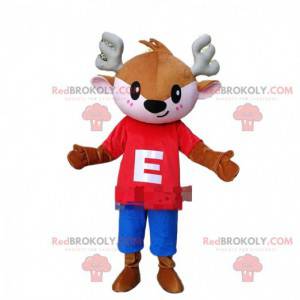 Doe maskot, fawn, lille brunt dyr kostume - Redbrokoly.com