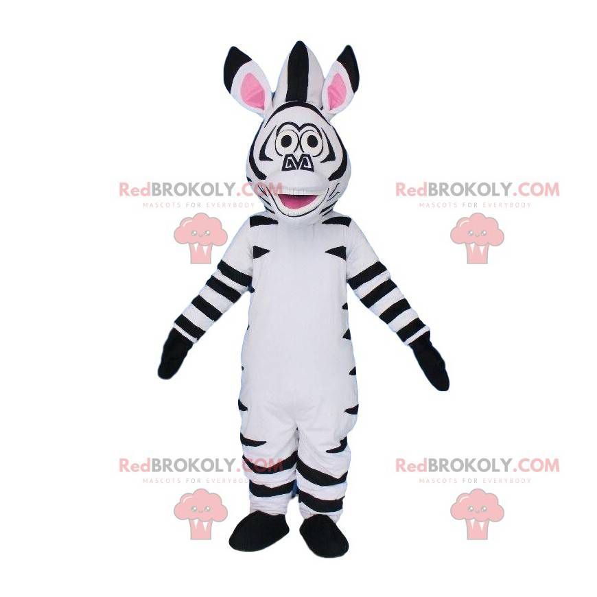 Mascot Marty, de beroemde cartoon zebra uit Madagascar -