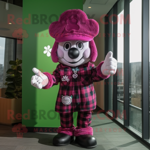 Magenta firkløver maskot...