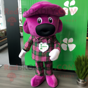 Magenta firkløver maskot...