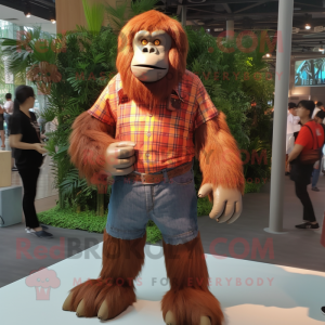  Orangutang maskot kostume...