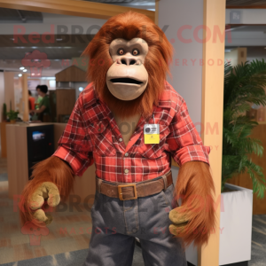  Orangutang maskot kostym...