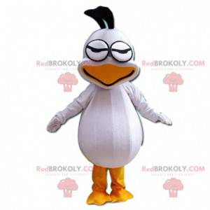 Mascotte de mouette géante, costume de canard blanc -