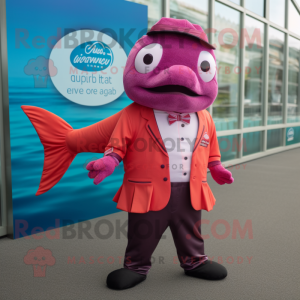 Magenta Zalm mascotte...