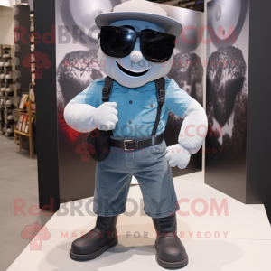Grå Commando maskot drakt...