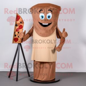 Brun Pizza Slice maskot...