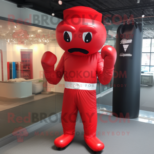 Rød boksehandske maskot...