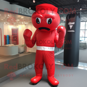 Rød boksehanske maskot...