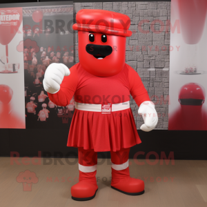 Rød boksehandske maskot...