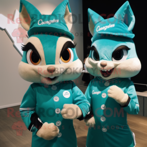 Teal Chipmunk mascotte...