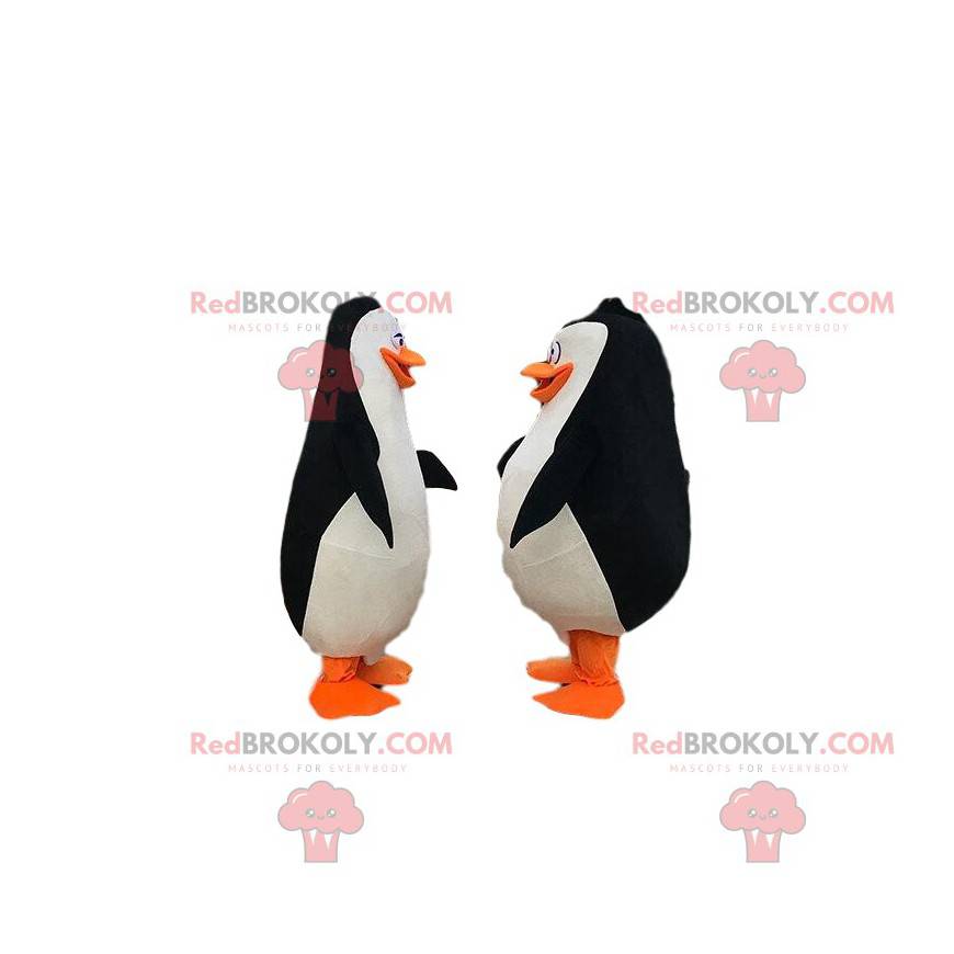 2 pingüinos de la caricatura "Los pingüinos de Madagascar" -
