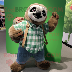 Green Sloth mascotte...