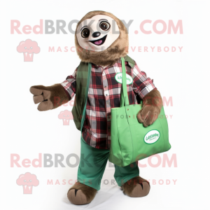 Green Sloth maskot kostume...