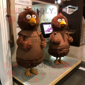 Brown Hens mascotte kostuum...