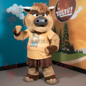 Tan Buffalo maskot drakt...