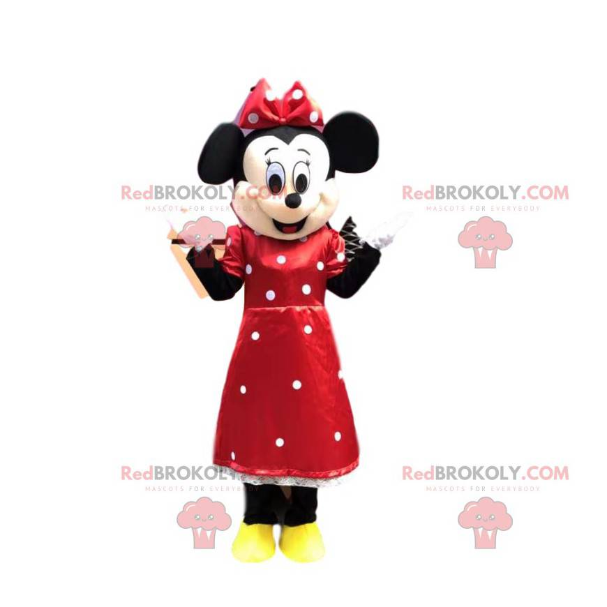 Mascote de Minnie, o famoso rato da Disney, fantasia de Minnie