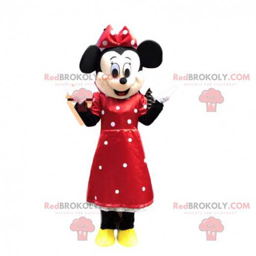Mascotte de Minnie, la célèbre souris Disney, costume de Minnie
