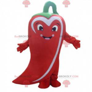 Mascotte de piment rouge géant, costume de poivron rouge -