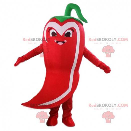 Mascotte di peperone rosso gigante, costume da peperone rosso -