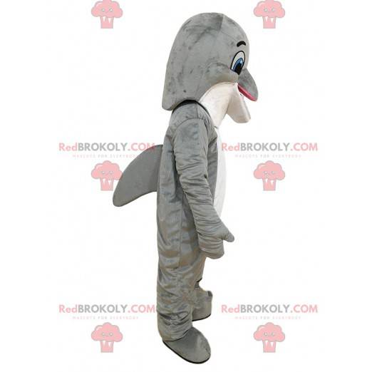 Mascot delfín gris y blanco, traje de mar - Redbrokoly.com