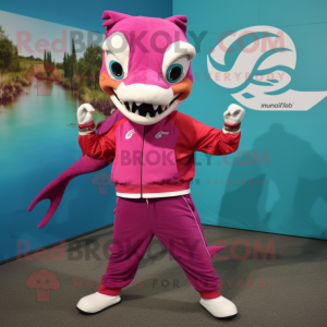 Magenta Barracuda maskot...