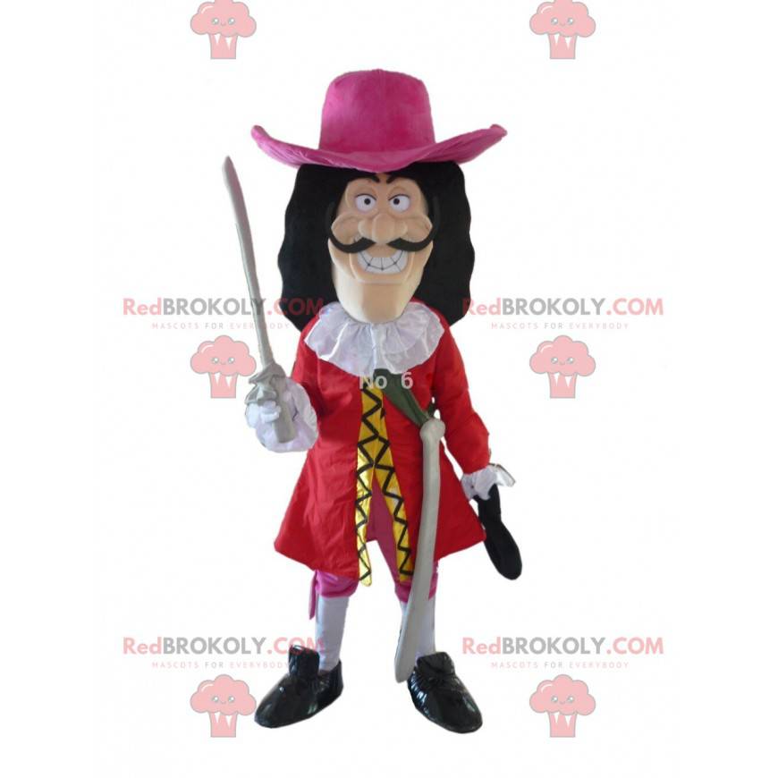 Mascot Captain Hook, de beroemde piraat van Peter Pan -