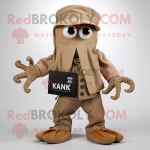 Tan Kraken mascotte kostuum...