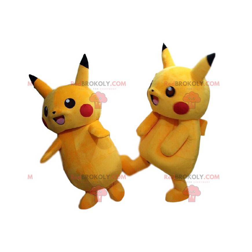 Traje de mascote BIGGYMONKEY™ de Pikachu, o famoso Pokémon amarelo do mangá