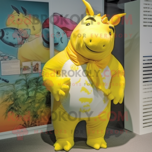 Cytrynowo-żółty nosorożec w...