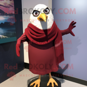 Maroon Gull maskot kostume...