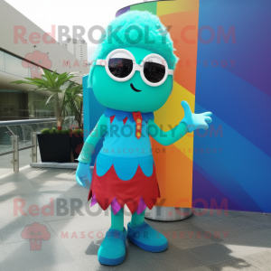 Turquoise Rainbow mascotte...